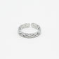 Ring gevlochten patroon zilverkleurig