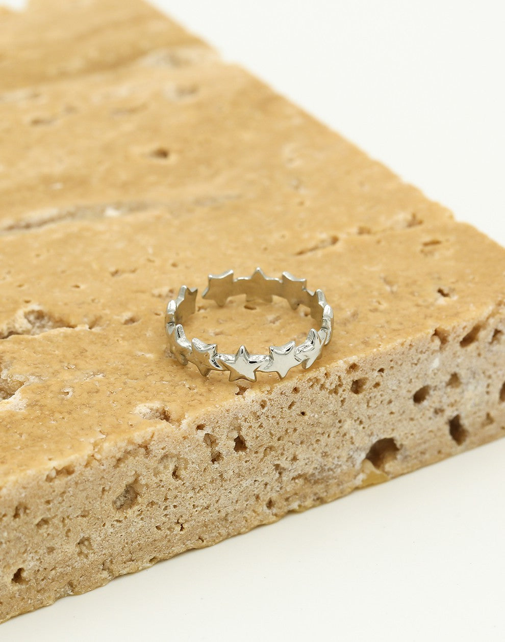 Ring sterretjes zilverkleurig