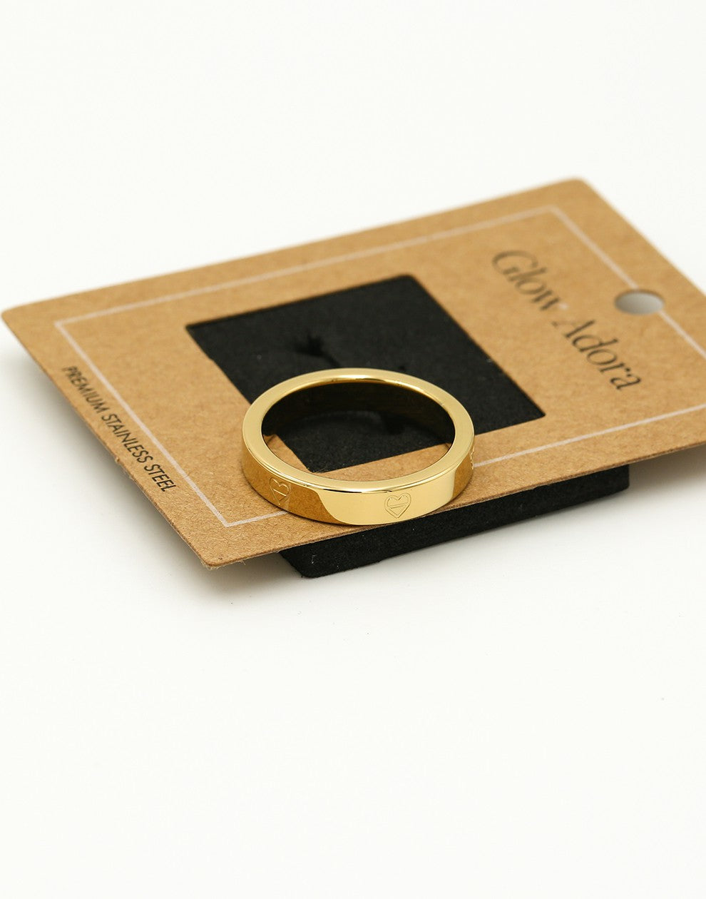 Ring hartjes motief goudkleurig