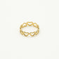 Ring open hartjes goudkleurig