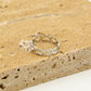 Ring open hartjes zilverkleurig