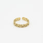 Ring gevlochten patroon goudkleurig