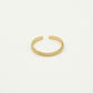 Ring ribbeltjes goudkleurig