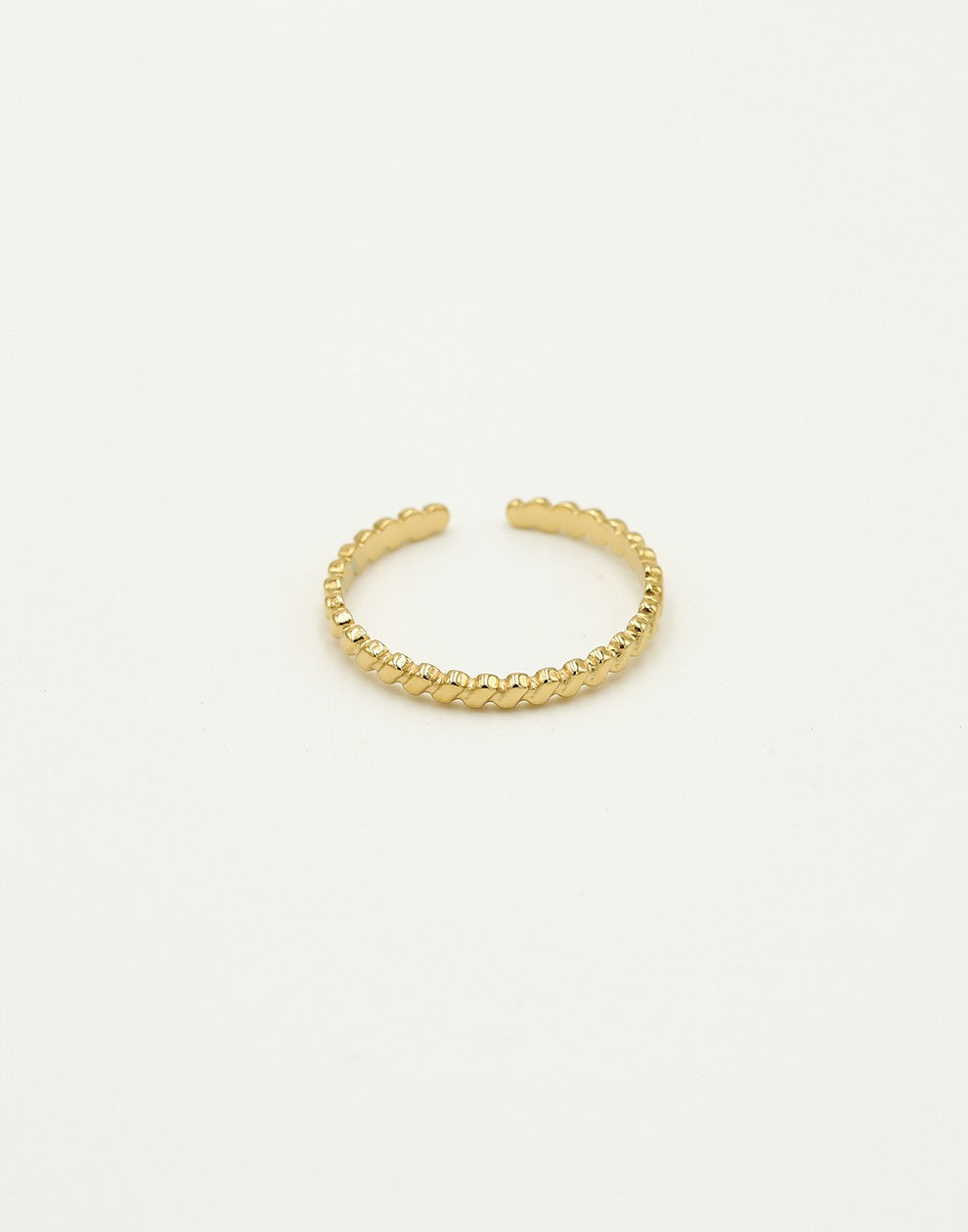 Ring ribbeltjes goudkleurig