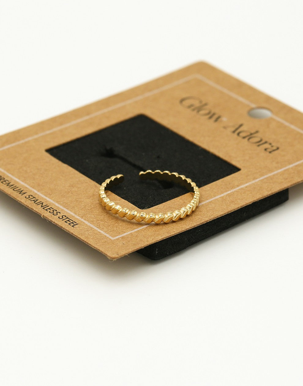 Ring ribbeltjes goudkleurig