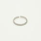 Ring ribbeltjes zilverkleurig