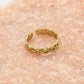 Ring gevlochten patroon goudkleurig