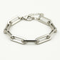 Schakelarmband chunky zilverkleurig