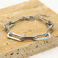 Schakelarmband chunky zilverkleurig