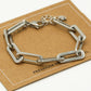 Schakelarmband chunky zilverkleurig