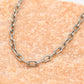 Paperclip mini schakelketting zilverkleurig