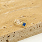 Ring klaver blauw goudkleurig