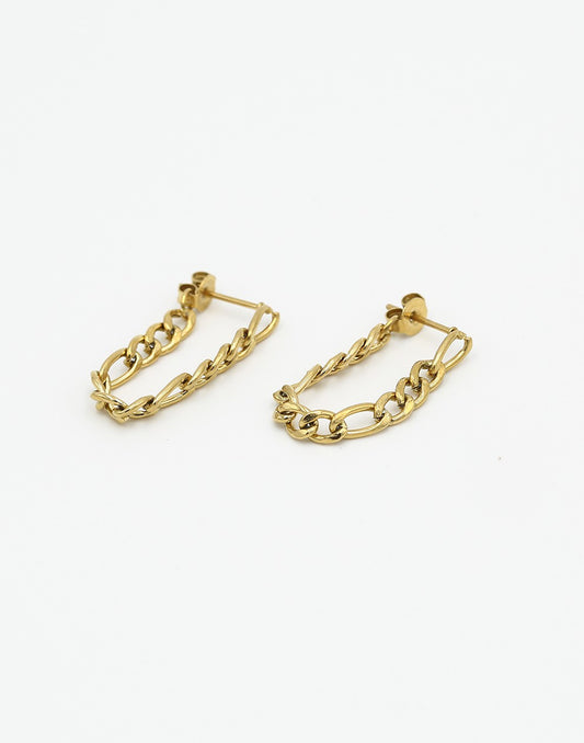 Oorsteker basic schakelketting goudkleurig