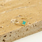 Ring klaver turquoise goudkleurig