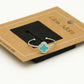 Ring klaver turquoise zilverkleurig