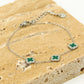Armband klavers groen zillver