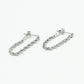 Oorsteker twisted chain zilverkleurig