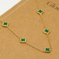 Ketting klavers groen goudkleurig