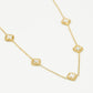 Ketting klavers wit goudkleurig