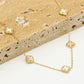 Ketting klavers wit goudkleurig