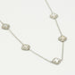 Ketting klavers wit zilverkleurig
