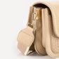 Schoudertasje Croco beige