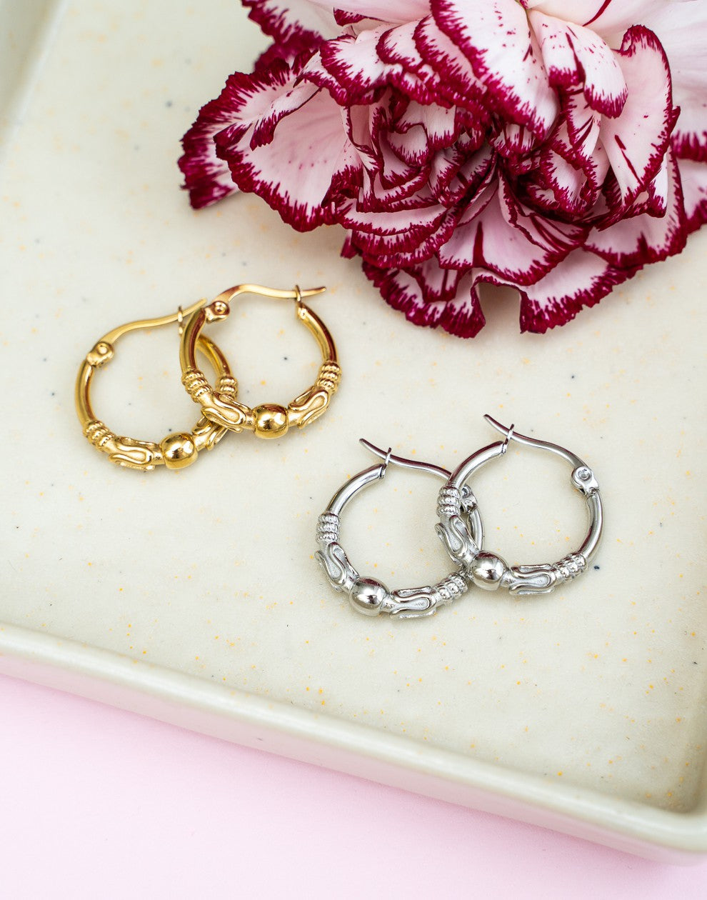 Bali hoop zilverkleurig 16mm