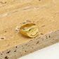 Zegelring smiley goudkleurig