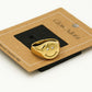 Zegelring smiley goudkleurig