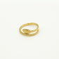 Ring met slang goudkleurig