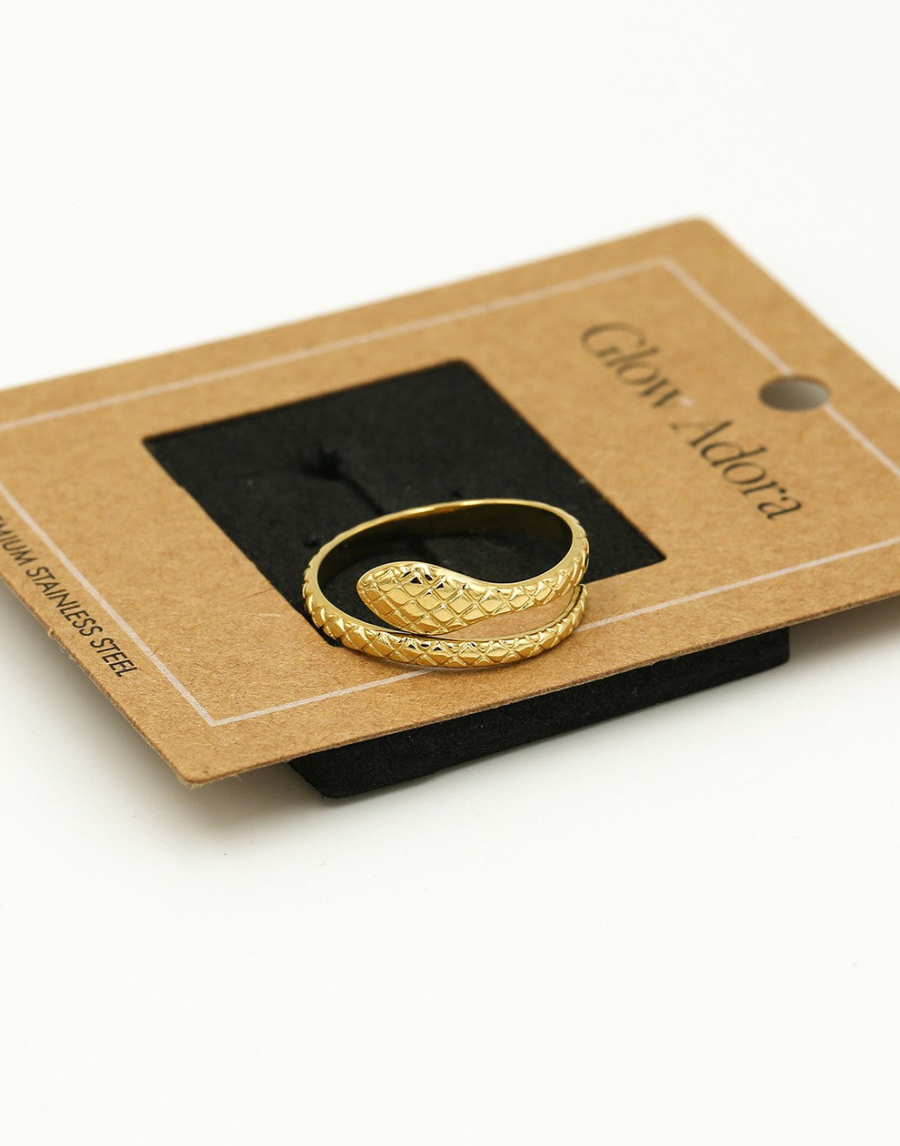 Ring met slang goudkleurig