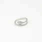 ring met slang zilverkleurig