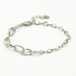Armband dubbele schakel zilverkleurig