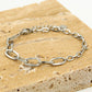 Armband dubbele schakel zilverkleurig