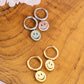 Oorringen smiley zilverkleurig
