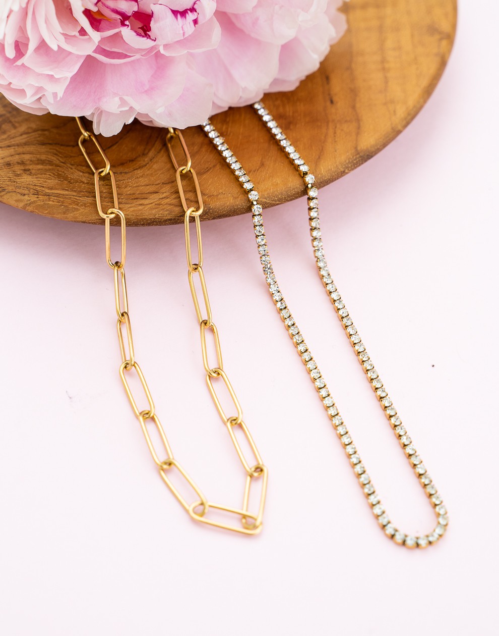 Ketting goudkleurig paperclip