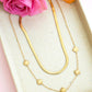 ketting vijf klavers glinster goudkleurig