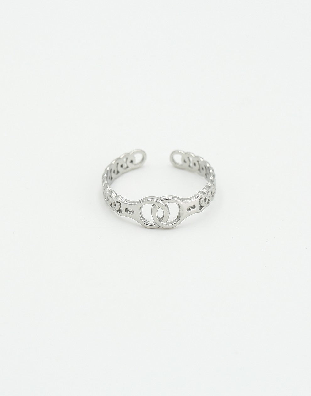 Ring handboeien zilverkleurig