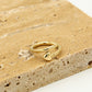 Ring hart spijker goudkleurig