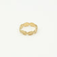 ring schelp patroon goudkleurig