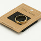 ring schelp patroon goudkleurig