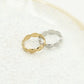 ring schelp patroon goudkleurig