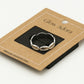 ring schelp patroon zilverkleurig