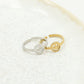 ring smiley zilverkleurig