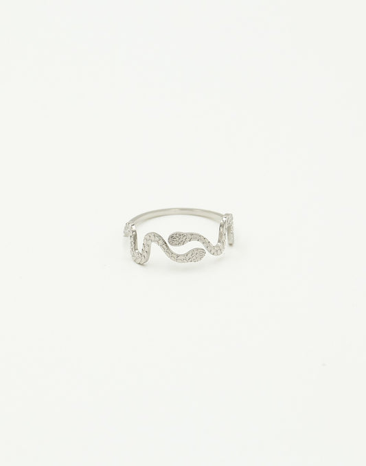 ring slangen zilverkleurig