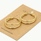 Oorringen hoops dubbel goudkleurig 25mm