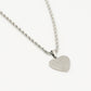 Gedraaide ketting met hart zilverkleurig