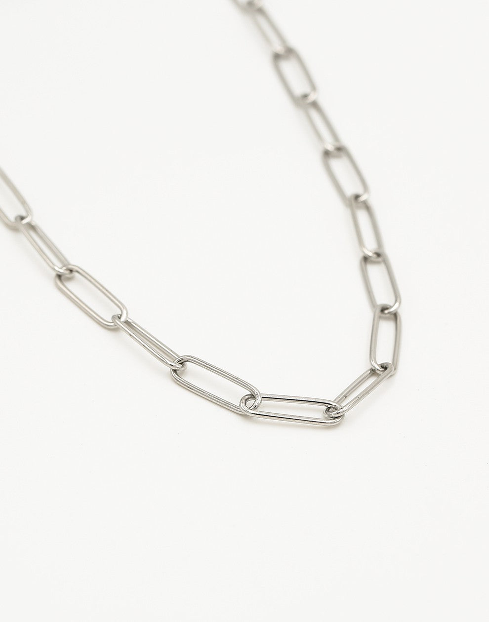 Ketting zilverkleurig paperclip