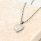 Gedraaide ketting met hart zilverkleurig