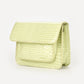 Schoudertas Croco print licht groen